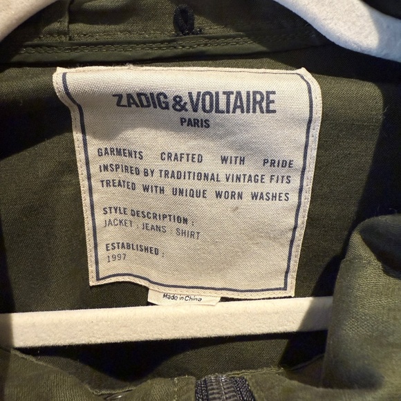 Zadig & Voltaire 2-in-1 Fur lined Quilted Army Jacket size 6 (approx) - Picture 16 of 16